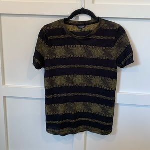 Lucky Brand Black /Hold Metallic T Shirt